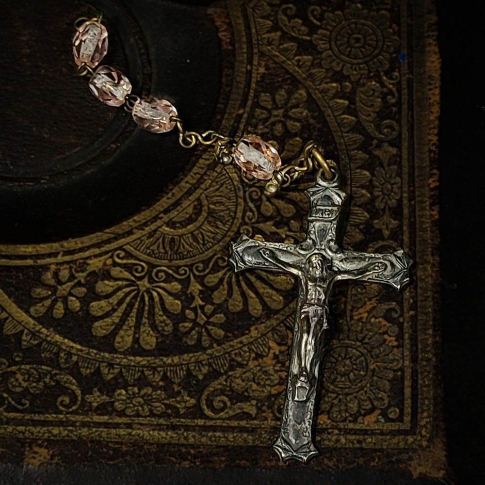 The cross from a rosary!